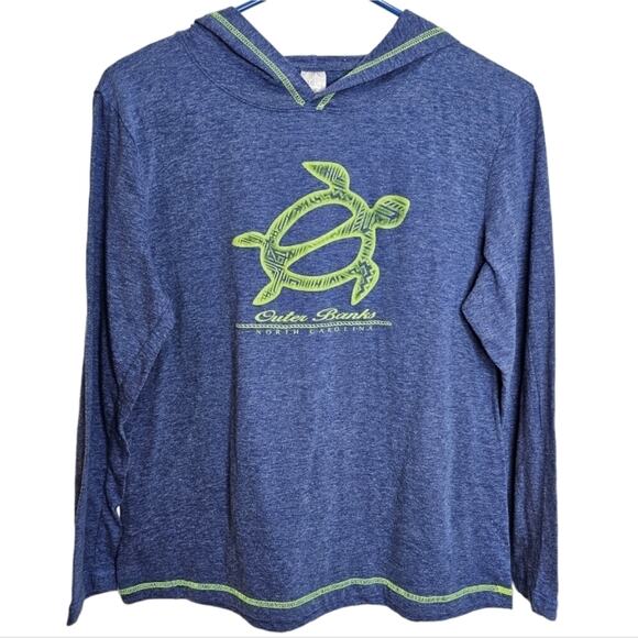Outter Banks N. Carolina Long Sleeve Hoodie Lightweight, Prairie Mountain 14/16 - Picture 4 of 6